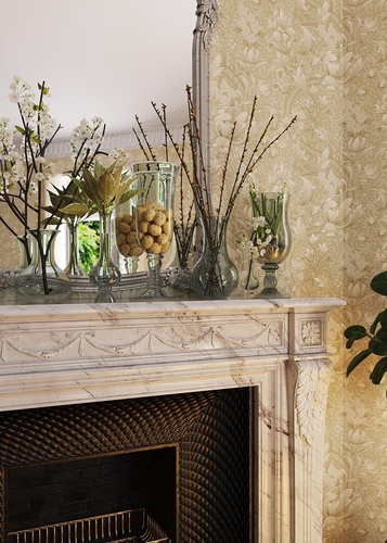 Vliestapete blumen floral - vliestapete,