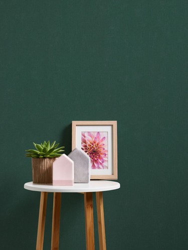 Vliestapete modern uni leinen - modern,