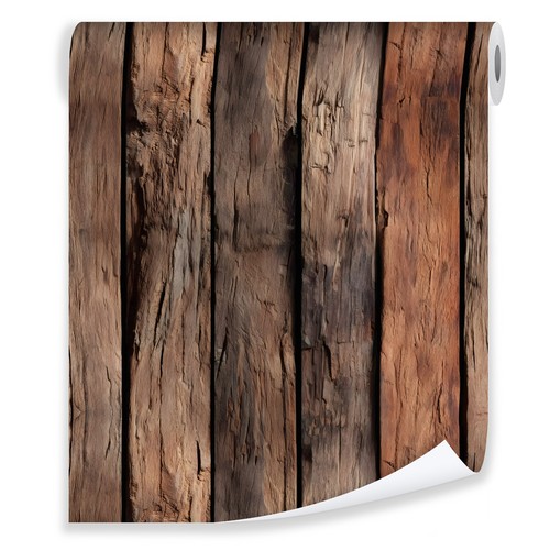 Vliestapete braun holz - vliestapete, baum
